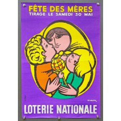 Aff. 39x58cm - Fix Masseau Fete des Meres 1964 Loterie Nationale
