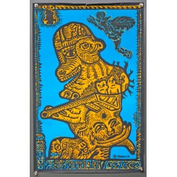 Aff. 39x59cm - Répression Crocodile Maya Orange