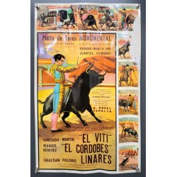 Aff. 32x51cm - Plaza de Roros Monumental El Viti El Cordobes Linares Etat B-
