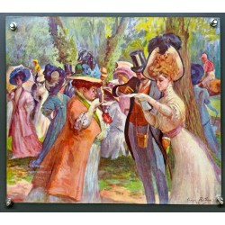 Aff. 37x32cm - Reproduction Georges Redon 1907 Parc Menu du Café de Paris Armenonville