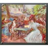 Aff. 37x32cm - Reproduction Georges Redon 1909 A table Menu du Café de Paris Armenonville