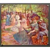 Aff. 37x32cm - Reproduction Georges Redon 1909 Au Parc Menu du Café de Paris Armenonville