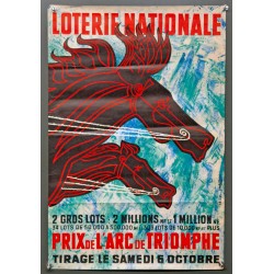 Aff. 40x60cm - Loterie Nationale Prix de l'Arc de Triomphe 6 octobre