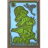Aff. 39x59cm - Répression Crocodile Maya Vert