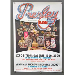 Aff. 43x62cm - Elvis Presley Collection Jim Borda PresleyRama Exposition Galerie 1900 2000