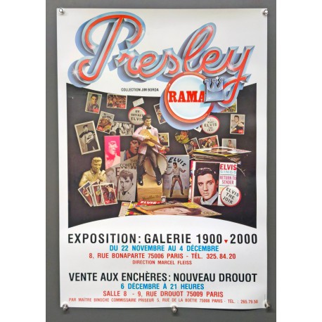 Aff. 43x62cm - Elvis Presley Collection Jim Borda PresleyRama Exposition Galerie 1900 2000