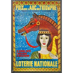 Aff. 40x58cm - Loterie Nationale Prix de l'Arc de Triomphe 1963