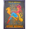 Aff. 30x39cm - Loterie Nationale Prix d'Amérique 25 Janvier 1963 Cowgirl