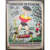 Aff. 25x33cm - Jeunesse au plein air au profit des colonies de vacances Echasses Petit Format