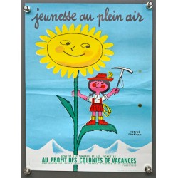 Aff. 23x31cm - Jeunesse au plein air au profit des colonies de vacances Fleur Petit Format