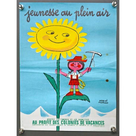 Aff. 23x31cm - Jeunesse au plein air au profit des colonies de vacances Fleur Petit Format