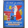 Aff. 29x38cm - Et Moi je crois à la Loterie Nationale