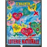 Aff. 29x39cm - Loterie Nationale Saint Valentin Tirage du 17 Février 1960