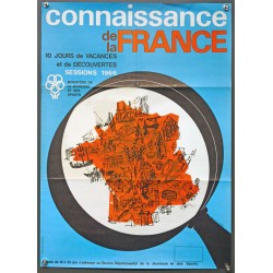 Aff. 44x61cm - Connaissance de la France 10 jours de vacances
