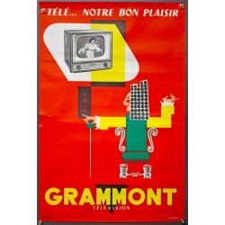 Aff. 40x60cm - Grammont Télévision Mousquetaire
