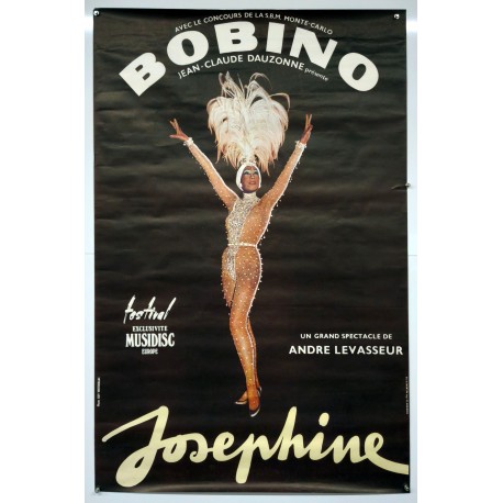 Aff. 78x118cm - Bobino Joséphine Baker Un Grand Spectacle de Jean Claude Vasseur Etat B+