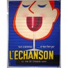 Aff. 115x155cm - L'Echansson Le Vin de Chaque Jour Tout Commence et Tout Finit par