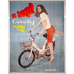 Aff. 116x158cm - Et Hop Cady Maniable et Sûr Motobécane Motoconfort