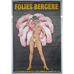 Aff. 100x148cm - Folies Bergères Fastueux Spectacle de Hélène Martini et Michel Gyarmathy Etat B-