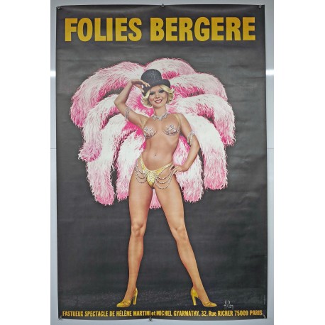 Aff. 100x148cm - Folies Bergères Fastueux Spectacle de Hélène Martini et Michel Gyarmathy Etat B-
