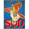 Aff. 114x155cm - La Joie de Boire Sud Boisson Gazéifiée