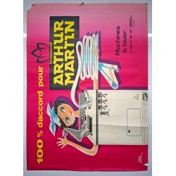 Aff. 117x160cm - Arthur Martin Machine à laver 100 pourcent d accord