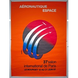 Aff. 120x160cm - Aéronautique Espace 37e salon International de Paris 1987