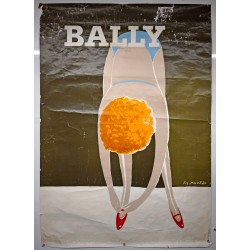 Aff. 116x172cm - Bally Femme Rousse Chaussures Rouges