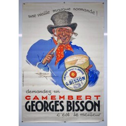 Aff. 100x150cm - Camembert Georges Bisson C'est le Meilleur Vieille Marque Normande