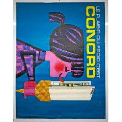 Aff. 155x114cm - Conord Le Plaisir du froid (Réfrigérateur) Non Entoilée B+