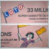 Aff. 274x68cm - Loto 33 Millions Super Cagnotte du 1 Juillet 1989 2 affiches en largeur