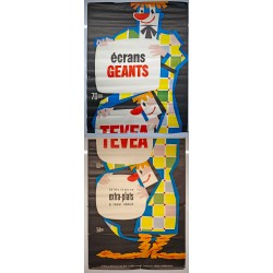 Aff. 95x248cm - Ecrans Géants Tevea Téléviseurs Extra Plats 2 affiches verticalement