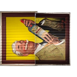 Aff. 200x260cm - Le Mandarin Apéritif aux Mandarines 2 affiches horizontalement