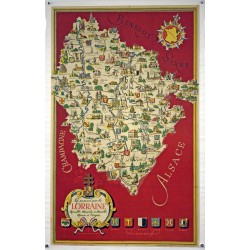 Aff. 61,5x101,5cm - Lorraine "Carte"