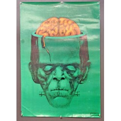Aff. 59x84cm - Frankenstein Cerveau Ouvert