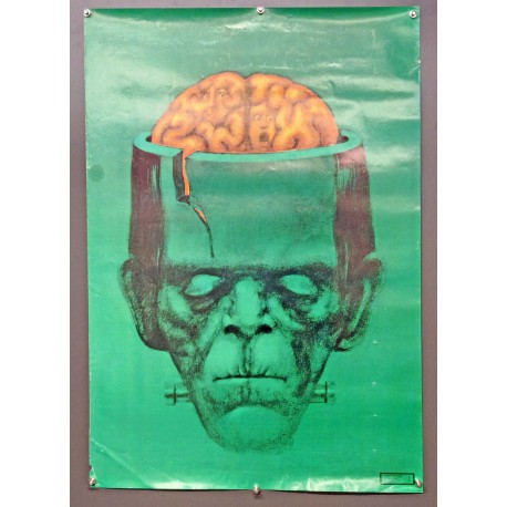 Aff. 59x84cm - Frankenstein Cerveau Ouvert
