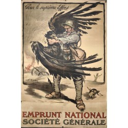 Aff. 76x115cm - Pour le suprême effort Emprunt National Société Générale