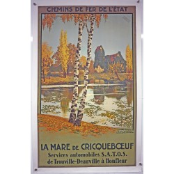Aff. 63x100cm - Chemins de fer de l'Etat La Mare de Criqueboeuf B Normandie