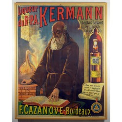 Aff. 98x123cm - Liqueur du Père Kermann Cazanove
