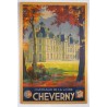 Aff. 61x76cm - Chateau de Cheverny SNCF