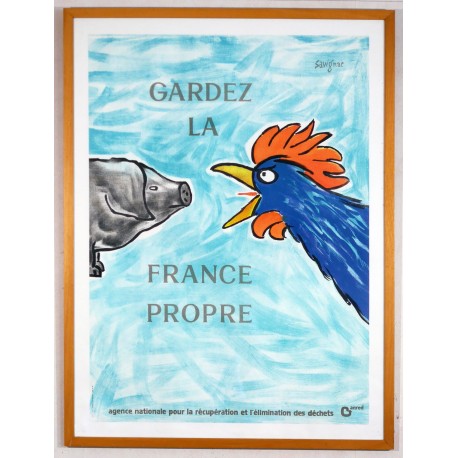 Aff. 54x76cm - Gardez la France Propre