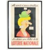 Aff. 39x59cm - Loterie Nationale Elle avait si peur d'oublier d'acheter son billet de la loterie nationale