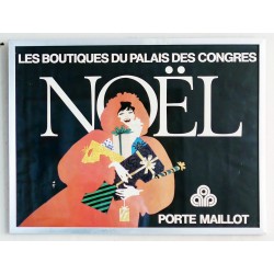 Aff. 56x42cm - Les boutiques du Palais des Congrès Noël Porte Maillot