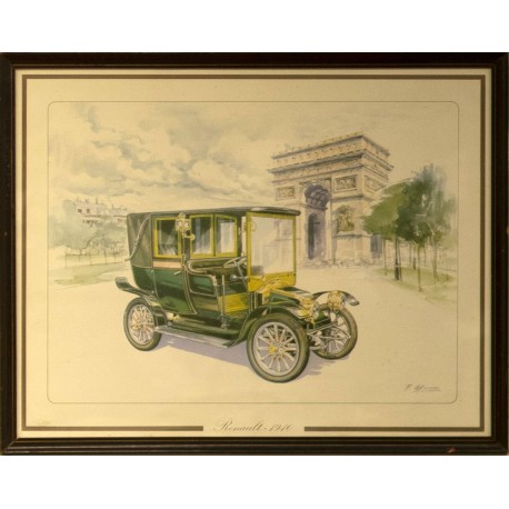 Aff. 52x41cm - Renault 1910