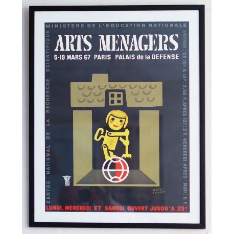Aff. 44x57cm - Exposition Arts Ménagers Mars 1967