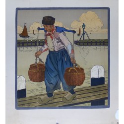 Aff. 68x76cm - En Hollande Pecheur