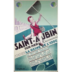 Aff. 62x98cm - Saint-Aubin sur Mer Calvados