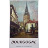 Aff. 62x99cm - SNCF Bourgogne fond blanc 1964