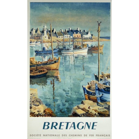 Aff. 62x99cm - SNCF Bretagne Port Breton