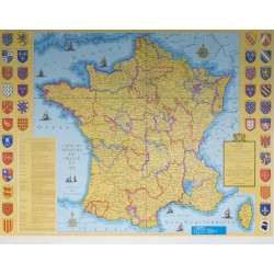 Aff. 87x69cm - Carte du Royaume de France en 1789